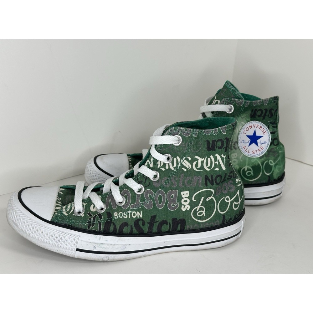 Converse Chuck Taylor All Star, Green Boston High Tops, Unisex Mens 5/Womens 7